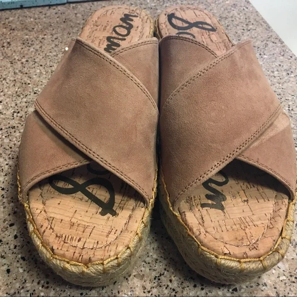 Sold Sam Edelman size 10 sandals suede - Picture 1 of 6